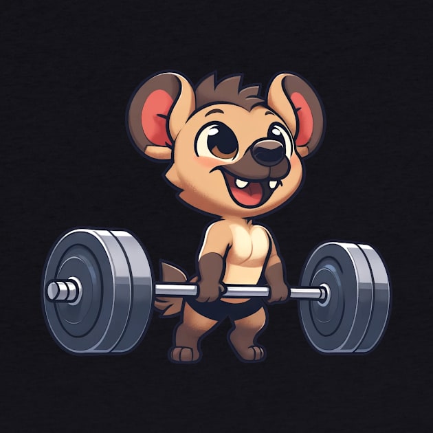 Hyena Weightlifter Barbell Workout by HBfunshirts